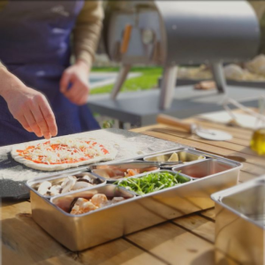 Japanese Stainless Steel Box 5 Compartments - Professional Kitchen Storage