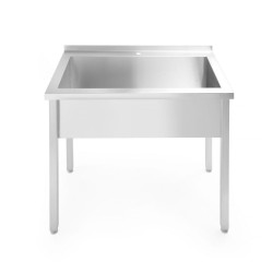 Single Welded Sink Table - D 600 x W 800 mm - HENDI