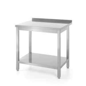 Profi Line Wall Table with Shelf - L 800 x D 600 mm - HENDI