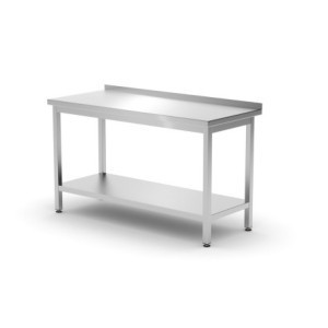Table Murale Profi Line avec Étagère - L 1400 x P 600 mm - HENDI