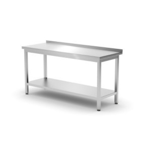 Profi Line Wall Table with Shelf - L 1600 x D 600 mm - HENDI