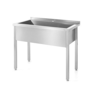 Single Welded Sink Table - D 600 x W 800 mm - HENDI