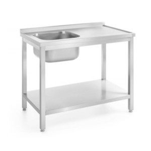 Tauchbecken 1 links Profi Line mit Regal - T 600 x B 1000 mm - HENDI