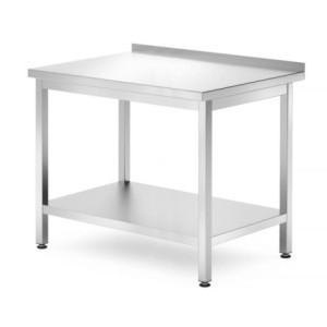 Wandarbeitstisch Profi Line mit Regal - T 700 x B 1000 mm - HENDI