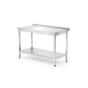 Profi Line Wall-Mounted Work Table with Shelf - D 700 x W 1200 mm - HENDI