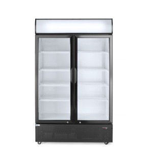 Kühlschrank mit Vitrine - 2 Glastüren - HENDI