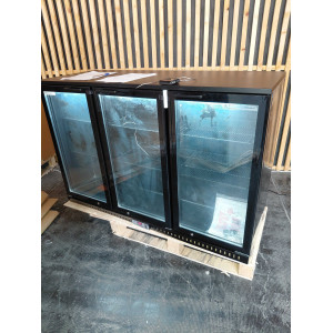 Refrigerated Back Bar Skinplate - 3 Glass Swing Doors - 328 L - Dynasteel