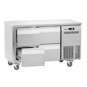 Positive Kühltisch - 4 Schubladen GN 1/1 - Tiefe 700 - Bartscher