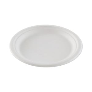 Round Plate - Vegetable Fiber - 230 x 20.6 mm - Pack of 50 - FourniResto