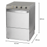 Professionelle Gläserspülmaschine mit Spülmittel- und Reinigungsmitteldosierer und Ablaufpumpe - 35 x 35 cm