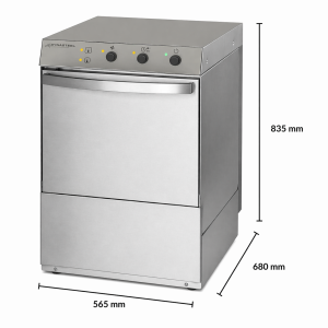 Professional Dishwasher with Rinse Aid and Detergent Dispenser and Drain Pump - 50 x 50 cm - 50 x 50 cm