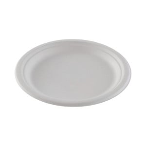Round Plates in Bagasse - 26.1 cm - Pack of 50 - FourniResto
