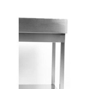 Dynasteel Edelstahltisch mit Rückwand und Regal - Robust und funktional