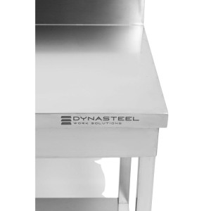 Edelstahltisch mit Rückwand und Regal - Dynasteel - Essentiel Restauration