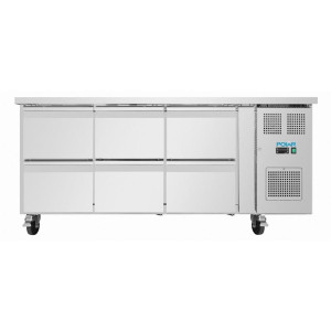 GN 1/1 Refrigerated Table 6 Drawers Series U - 465 L - Polar
