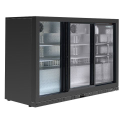 Arrière-Bar Réfrigéré 320 L 3 Portes Vitrées Coulissantes