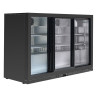 Arrière-Bar Réfrigéré 320 L 3 Portes Vitrées Coulissantes