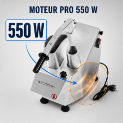 Professional Vegetable Cutter 550 W — 2 Chutes, Aluminum
