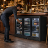Rückkühlschrank 320 L 3 Schiebetüren aus Glas