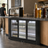Arrière-Bar Réfrigéré 320 L 3 Portes Vitrées Coulissantes
