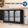 Arrière-Bar Réfrigéré 320 L 3 Portes Vitrées Coulissantes