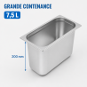 Bac Gastro GN 1/3 Edelstahl 200 mm - 7,5 L | Dynasteel