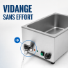 Bain-Marie Pro GN 1/1 20 L 1200 W Inox avec Vidange