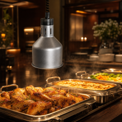 Pro Heizlampe 250 W Ø 175 mm Edelstahloptik