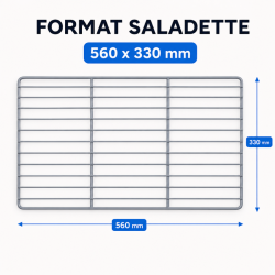 Gitter für Saladette 560 x 330 mm — Kunststoffbeschichtetes Regal