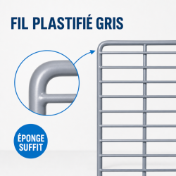 Gitter für Saladette 560 x 330 mm — Kunststoffbeschichtetes Regal