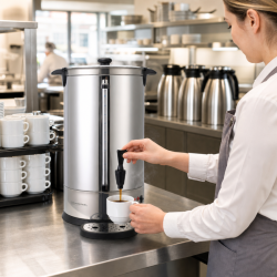 Professioneller Perkolator 14 L 100 Tassen 1650 W Edelstahl