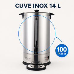 Percolateur Professionnel 14 L 100 Tasses 1650 W Inox