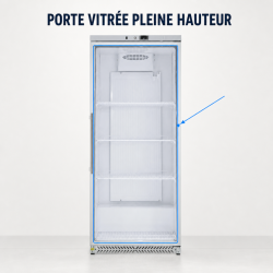 Armoire Réfrigérée Positive 590 L Vitrée 0/+8°C