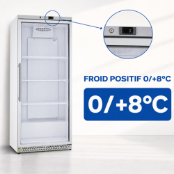 Armoire Réfrigérée Positive 590 L Vitrée 0/+8°C