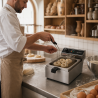 Professionelle Fritteuse 10 L 3000 W Edelstahl — Thermostat