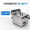 Professional Deep Fryer 13 L 3000 W with Drain - Stainless Steel