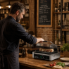Grill Panini Pro 2200 W Gerillt 340x220 mm Inox
