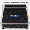 Grill Panini Pro 2200 W Gerillt 340x220 mm Inox