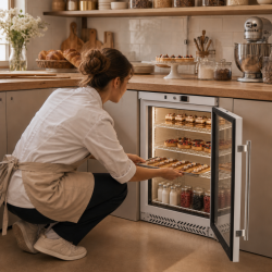 Mini-Kühlschrank mit Glastür 170 L 0/+8 °C - Dynasteel