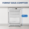 Mini-Kühlschrank mit Glastür 170 L 0/+8 °C - Dynasteel