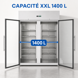 Positive Kühlschrank 1400 L 2 Glastüren GN 2/1