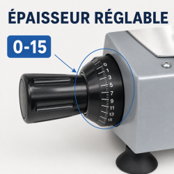 Trancheuse à Jambon Pro 220 mm 120 W à Gravité