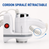 Wall-Mounted Hair Dryer 1100 W White ABS | Hotel & CHR