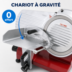 Schwerkraft-Schneidemaschine für Schinken 250 mm 150 W Aluminium