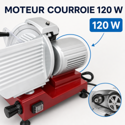Schwerkraft-Schneidemaschine für Schinken Ø 220 mm 120 W Rot