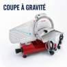 Schwerkraft-Schneidemaschine für Schinken Ø 220 mm 120 W Rot