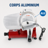 Schwerkraft-Schneidemaschine für Schinken Ø 220 mm 120 W Rot