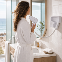 Wandhaartrockner 1100 W Weiß — Hotel & Spa