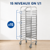 Gastronorm Scale GN 1/1 15 Levels Stainless Steel Casters