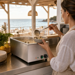 Professionelles Bain-Marie GN 1/1 20 L 1200 W Edelstahl